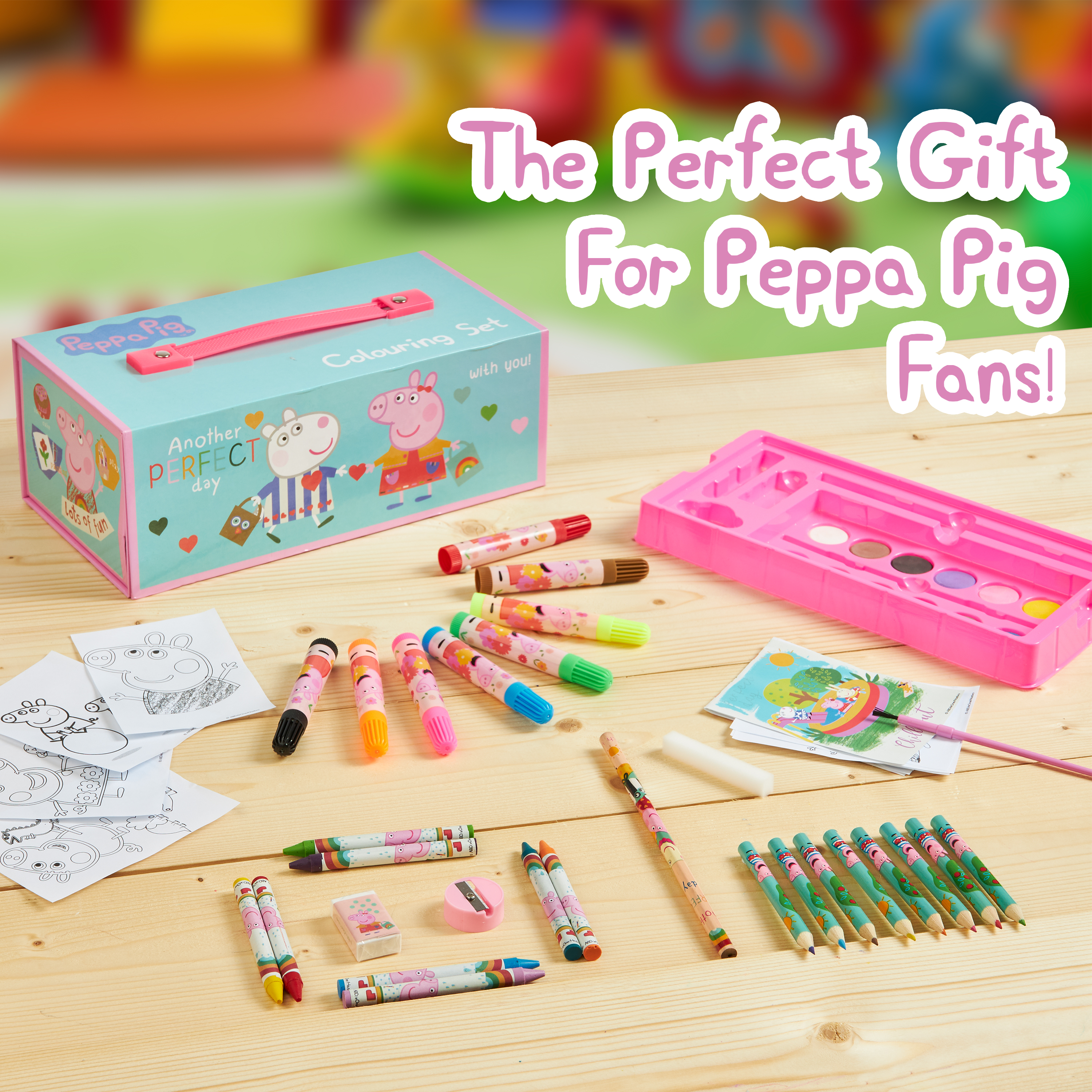 PeppaPig Art Set, Arts And Crafts For Kids, Colouring Sets For